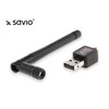 Wi-Fi 802.11 / n SAVIO CL-63 USB 150Mbps kortelė su antena, lizdinė plokštelė
