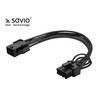 Savio Maitinimo kabelis 6 kontaktų - 8 kontaktų (6+2) PCI Express, AK-49