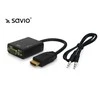 Savio CL-23 video cable adapter 0.5 m VGA (D-Sub) HDMI Type A (Standard) Juodas