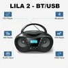 Eltra Grotuvas CD LILA2 USB/BT sidabrinė