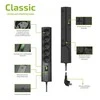 Ilgiklis - Ever Classic 3m Juodas 5 AC Lizdai 250V