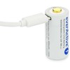 everActive USB įkraunamas RCR123A 16340 3,0V 700mAh akumuliatorius su PCM
