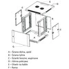 Extralink EX.7256- 12U 600x600 Juoda | Spinta stovas | montuojamas ant sienos