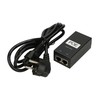Extralink Maitinimo šaltinis PoE 48V 0.5A 24W 2xRJ45 su AC maitinimo laidu