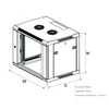 EXTRALINK 4U 600X450 19" RACK CABINET Juodas