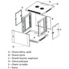 Extralink EX.7225-6U 600x450 Juoda | Spinta stovas | montuojamas ant sienos