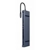 GEMBIRD A-CM-COMBO10-01 USB Type C 10in1 kelių prievadų adapteris USB šakotuvas + HDMI + VGA + PD + kortelių skaitytuvas + LAN + 3,5 mm garso erdvės pilkas