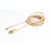 GEMBIRD CCB-mUSB2B-AMBM-6-G cotton braided micro USB cable 2.0 AM-MBM5P 1.8M metal connectors auksinis