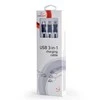 GEMBIRD CC-USB2-AM31-1M Gembird USB įkrovimo kombinuotas 3 viename laidas, juodas, 1m