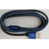 GEMBIRD CC-USB2J-AMLM-1M-BL Gembird Premium džinsai (džinsinis) 8 kontaktų laidas su metalinėmis jungtimis, 1m, mėlynas