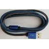 GEMBIRD CC-USB2J-AMLM-2M-BL Gembird Premium džinsai (džinsinis) 8 kontaktų laidas su metalinėmis jungtimis, 2m, mėlynas