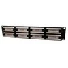 GEMBIRD NPP-C548CM-001 Gembird 19 patch panel 48 port 2U cat.5e su galinio kabelio valdymu, juodas