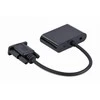 GEMBIRD VGA to HDMI + VGA adapter cable 0.15m juodas