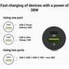 Green Cell Žalias Cell Žalias Cell Autoladegerät 38W GC PowerRide Nano38 su USB-C USB-A Maitinimo tiekimas ir Ultra Charge Schnellladung