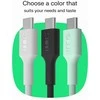 Green Cell Žalias Cell USB-C laidas 1.2 m 100 W Greencell PowerStream greito įkrovimo PD Snow Baltas