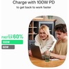 Green Cell Žalias Cell USB-C laidas 0.3 m 100 W Greencell PowerStream greito įkrovimo PD Panther Juodas