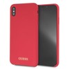 Guess GUHCI65LSGLRE iPhone Xs Max raudonas/raudonas kietas silikoninis dėklas