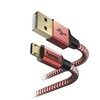 HAMA atspindintis įkrovimo/duomenų kabelis Micro-USB 1,5 m raudonas