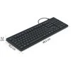 Klaviatūra Hama CK-100/WKM-100 su laidu 100% (full-size) juoda