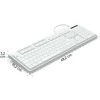 Klaviatūra Hama CK-200/WK-200/WKM-200 su laidu 100% (full-size) balta