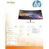 HP 738pu serijos 7 Pro lenktas TB4 įkrovimo monitorius - 37.5" 3840x1600 WQHD+ 400 nitų 60Hz AG, lenktas, IPS Juodas HDR 400, USB-C (100W/65W/15W)/HDMI/ DP Daisy-Chain, 5x USB-A, garsiakalbiai, RJ-45 LAN, reguliuojamo aukščio / pakreipimo / pasukimo, 3 metai (Z38c)