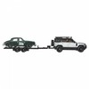 Mattel Žaisliniai Hot Wheels automobiliai Jaguar MK1 ir Land Rover Defender 110 1:64 sidabriniai