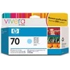 Hewlett Packard (HP) HP nr.70 Rašalo krepšelis. Šviesiai žalsvai mėlyna su Vivera rašalu (130 ml)