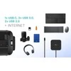 I-TEC USB-C Dual Ekranas MST DS 1x DP 1x HDMI 1xGLAN 3xUSB 3.0 2xUSB 2.0 1xUSB-C-Datei 1xGarso / mikrofono lizdas 1x100W USB-C PD + įkroviklis 112W