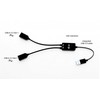 I-tec USB-A kabelio šakotuvas, 2 prievadų (2x USB-A), iki 5 Gbps, lankstus kabelio šakotuvas, 40 g