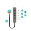 I-TEC USB-C įkrovimo metalinis HUB 7 prievadas be maitinimo adapterio