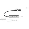 I-tec universalus įkrovimo metalinis HUB 2x USB-C + 2x USB-A prievadas, PD 85W