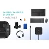 I-TEC USB-C Dual Ekranas MST DS 1x DP 1x HDMI 1x GLAN 3x USB 3.0 2xUSB 2.0 1xUSB-C-Datei 1xGarso / mikrofono lizdas 1x65W USB-C PD + įkroviklis 77W