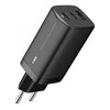 IBOX C-65 PD65W UNIVERSAL CHARGER GaN USB-C CABLE Juodas