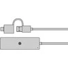 Icy Box Port IB-HUB1424-C3 4 prievadų USB A tipo šakotuvas, C/A tipo jungtis