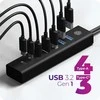 Icy Box IB-HUB1737-C3 7 prievadų USB 3.2 Gen 1 šakotuvas, 3x USB Type-C., 4x USB Type-A