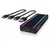ICY BOX IB-1824ML-C31 USB Type-C korpusas, skirtas M.2 NVMe SSD - RGB apšviesta
