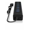 Icy Box RaidSonic ICYBOX IB-HUB1700-U3 7 prievadų šakotuvas su A tipo USB sąsaja ir maitinimo šaltiniu