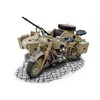 Italeri BMW R75 vokiečių karinis motociklas su lopšiu – 1:9 modelis 26,7 cm