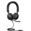 Jabra Evolve2 40 MS Stereo ausinės, Su laidu, Juodos