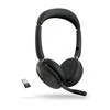 JABRA Evolve2 65 Flex MS Stereo – Ausinės – su belaidžiu įkrovimo kilimėliu – A WLC
