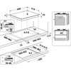 Whirlpool AKT 627/NB1 Juodas Built-in 59 cm Gas 4 zone(s)
