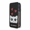 Dėklas Apple iPhone X / XS Karl Lagerfeld Book Valentine (KLFLBKPXVDCBK) juodos spalvos