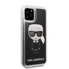 Juodas dėklas Karl Lagerfeld Iconic Glitter iPhone 11 Pro telefonui