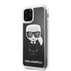 Juodas dėklas Karl Lagerfeld Iconic Glitter iPhone 11 Pro telefonui