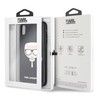 Dėklas Karl Lagerfeld KLHCI65DLHBK iPhone XsMax juoda/juodas Iconic Glitter Karl`s Head
