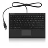 Icy Box KeySonic Mini klaviatūra, smart touchpad, USB, Juodas
