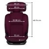 KINDERKRAFT automobilinė kėdutė ONETO3 i-Size, 76-150 cm, su ISOFIX sistema, cherry pearl, KCONE300RED0000