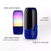 V-tac 6W Bluetooth kolonėlė su LED šviesomis, mėlyna, USB ir TF vieta, DC:5V