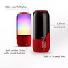 V-tac Bluetooth kolonėlė su 6W LED šviesomis, USB jungtimi, raudona. Yra TransFlash kortelės vieta, 5V, IP20, neatspari drėgmei.