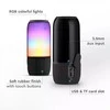 V-tac 6W Bluetooth kolonėlė su LED šviesomis, juodas, USB ir TF vieta, DC:5V
